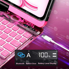 Funda Magic Keyboard 360° para iPad Pro 11 12.9 2018-2022 Pro 13 2024 | Cubierta Folio para iPad Air 5.ª, 4.ª, 6.ª, 7.ª generación 10.9" 10.ª, 11.ª generación